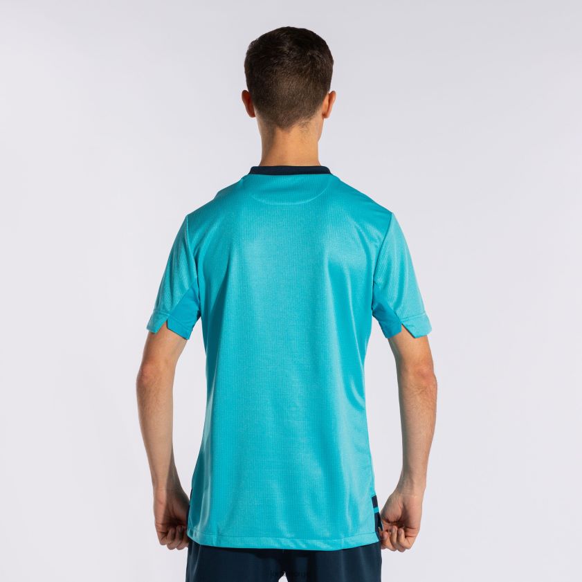 nei Joma skjorte kortermet gull iv fluorescerende turkis marineblå FBD0T03028 menn