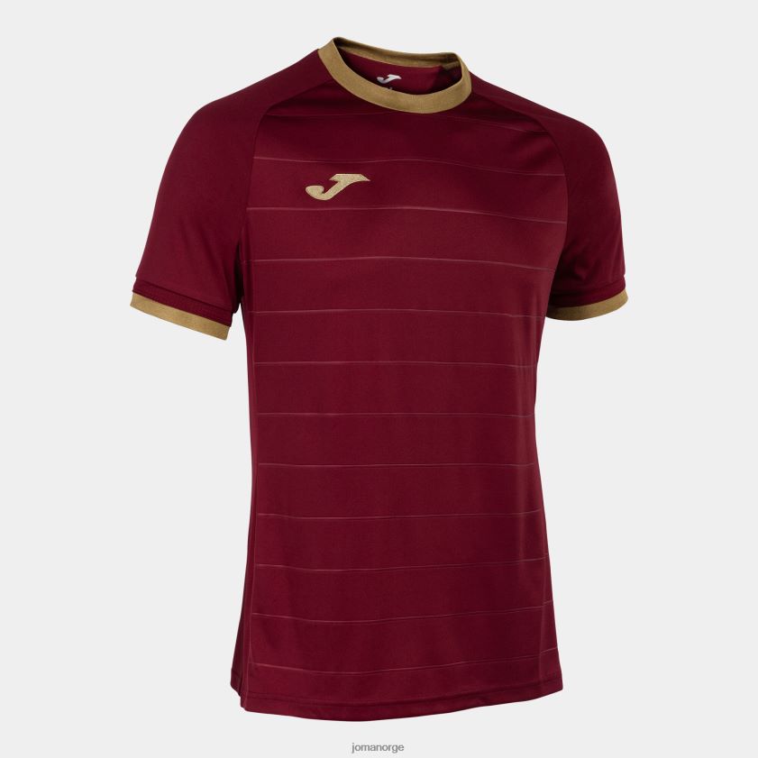 nei Joma skjorte kortermet gull v burgunder FBD0T01136 menn