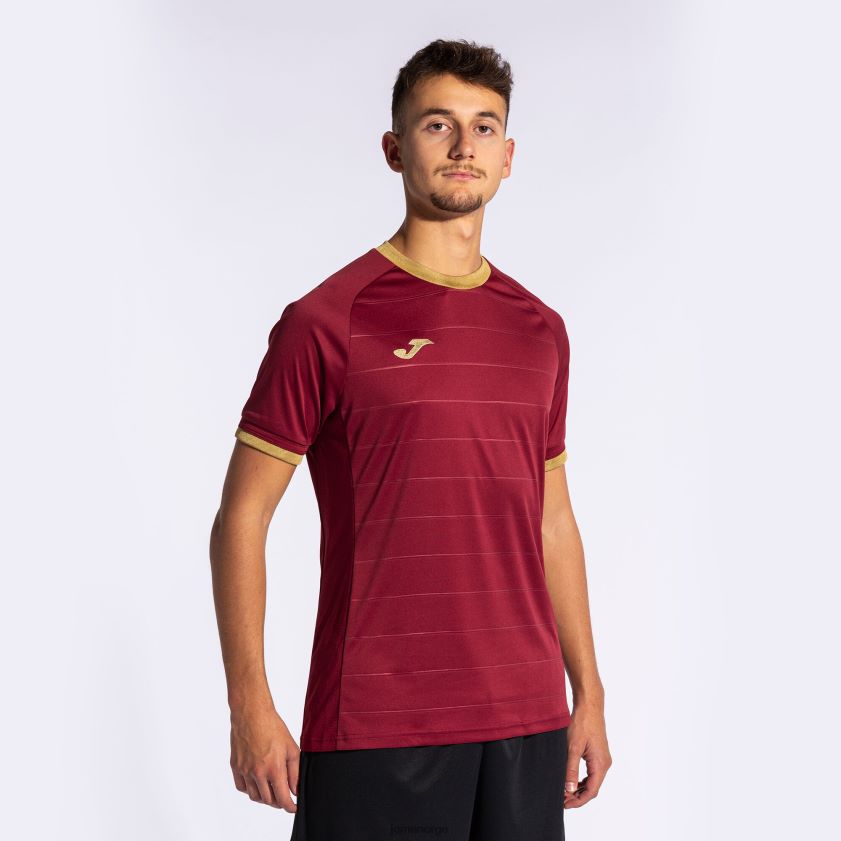 nei Joma skjorte kortermet gull v burgunder FBD0T01136 menn