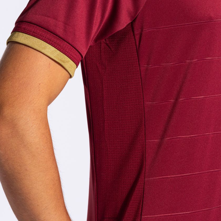 nei Joma skjorte kortermet gull v burgunder FBD0T01136 menn