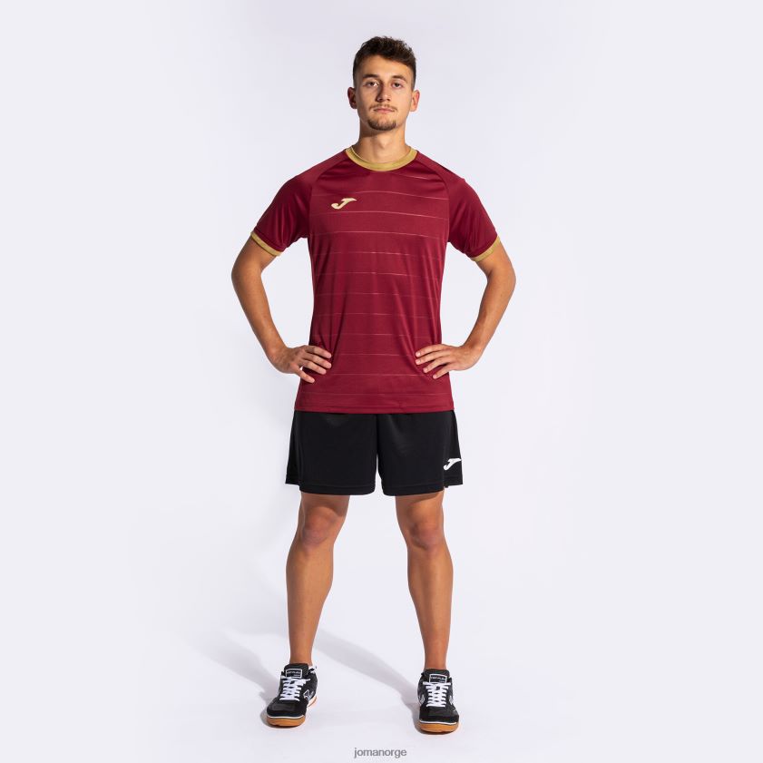 nei Joma skjorte kortermet gull v burgunder FBD0T01136 menn