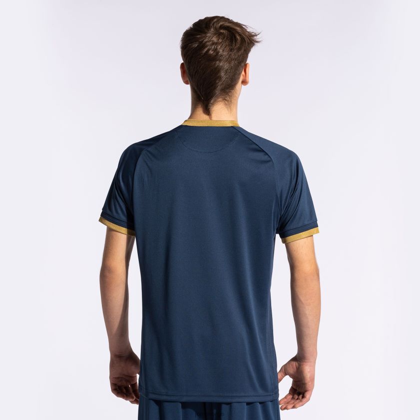 nei Joma skjorte kortermet gull v marineblå FBD0T0871 menn