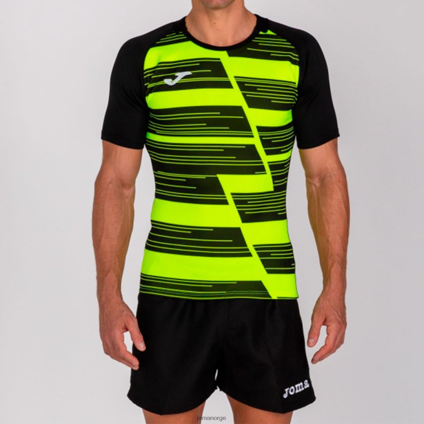 nei Joma skjorte kortermet haka svart gul FBD0T03465 menn