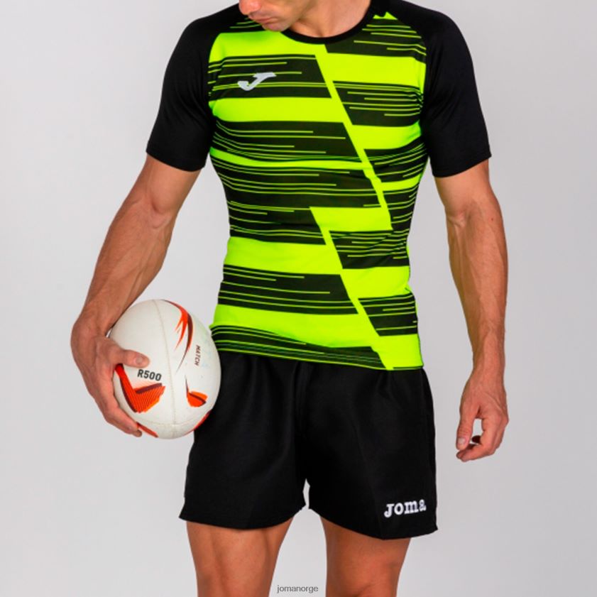 nei Joma skjorte kortermet haka svart gul FBD0T03465 menn