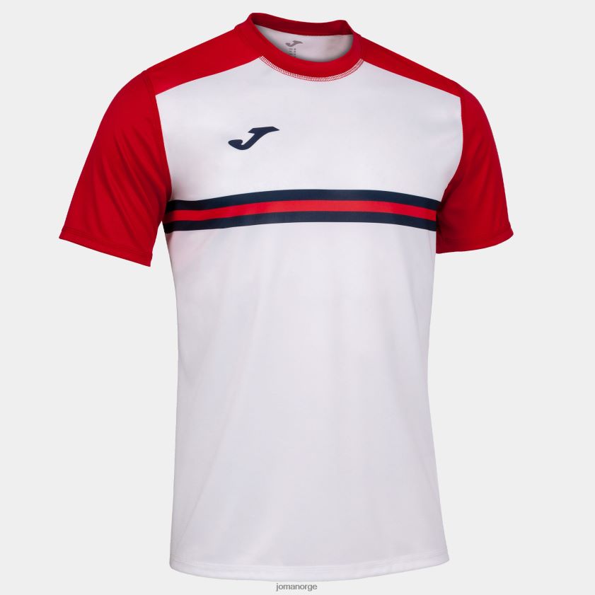 nei Joma skjorte kortermet hispa iv hvit rød FBD0T01328 menn