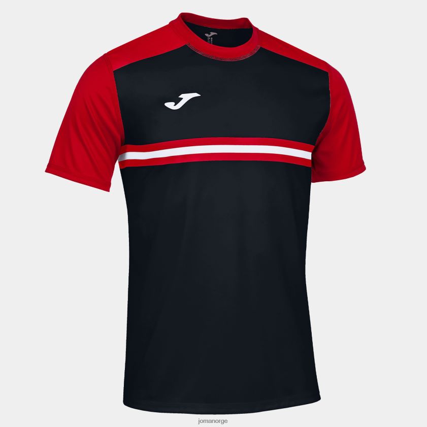 nei Joma skjorte kortermet hispa iv svart, rød FBD0T03186 menn