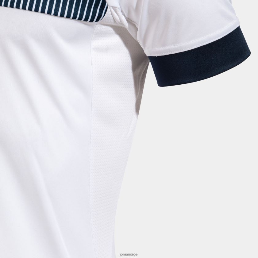 nei Joma skjorte kortermet øko supernova hvit marineblå FBD0T0222 menn