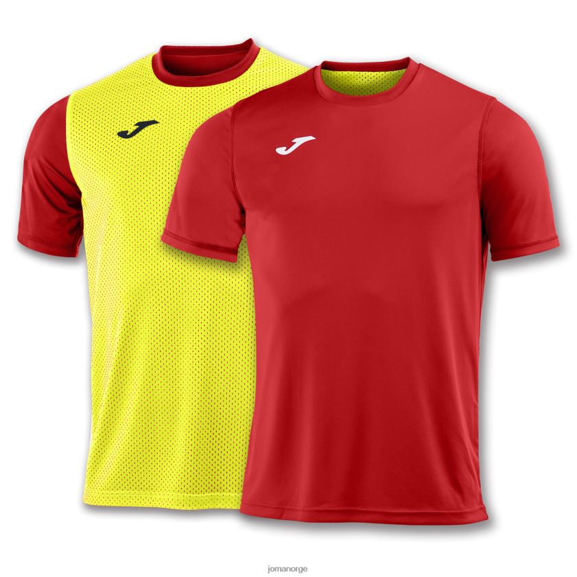 nei Joma skjorte kortermet kombi rød gul FBD0T04580 menn