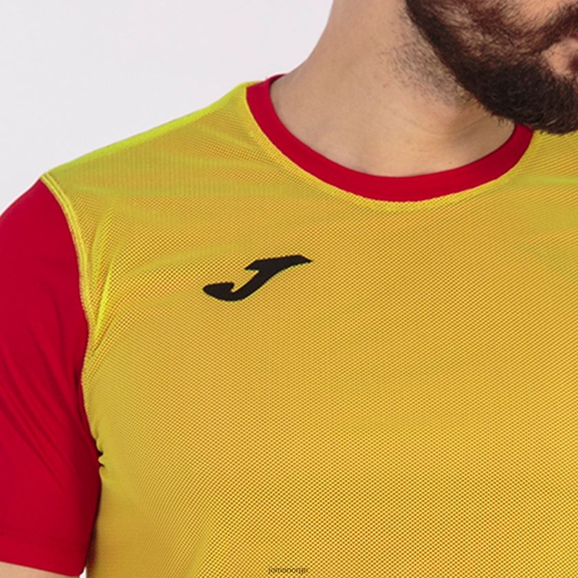 nei Joma skjorte kortermet kombi rød gul FBD0T04580 menn