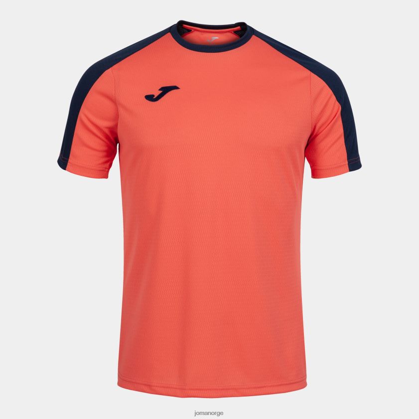 nei Joma skjorte kortermet økomesterskap fluorescerende oransje marineblå FBD0T03289 menn