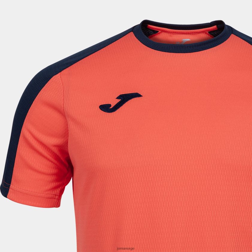 nei Joma skjorte kortermet økomesterskap fluorescerende oransje marineblå FBD0T03289 menn