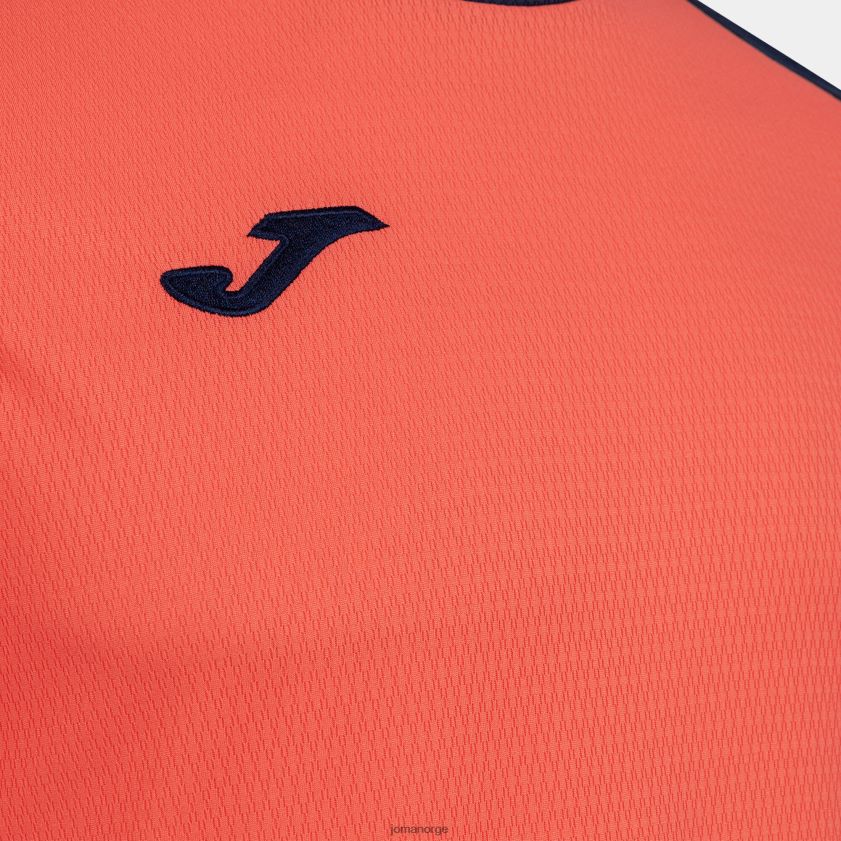 nei Joma skjorte kortermet økomesterskap fluorescerende oransje marineblå FBD0T03289 menn