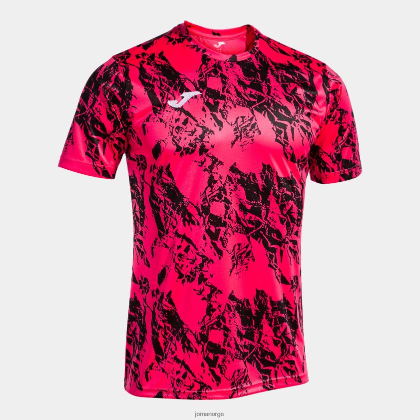 nei Joma skjorte kortermet løve fluorescerende rosa svart FBD0T0219 menn