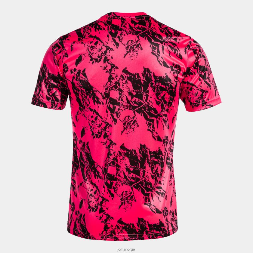 nei Joma skjorte kortermet løve fluorescerende rosa svart FBD0T0219 menn