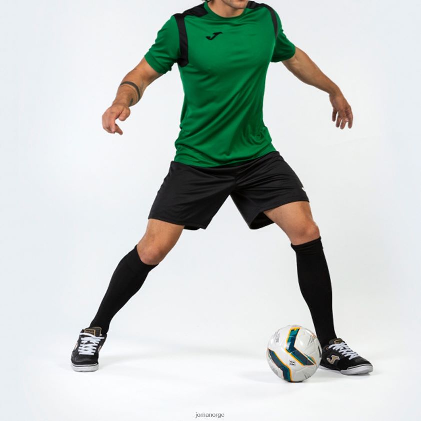 nei Joma skjorte kortermet mesterskap v grønn svart FBD0T01461 menn