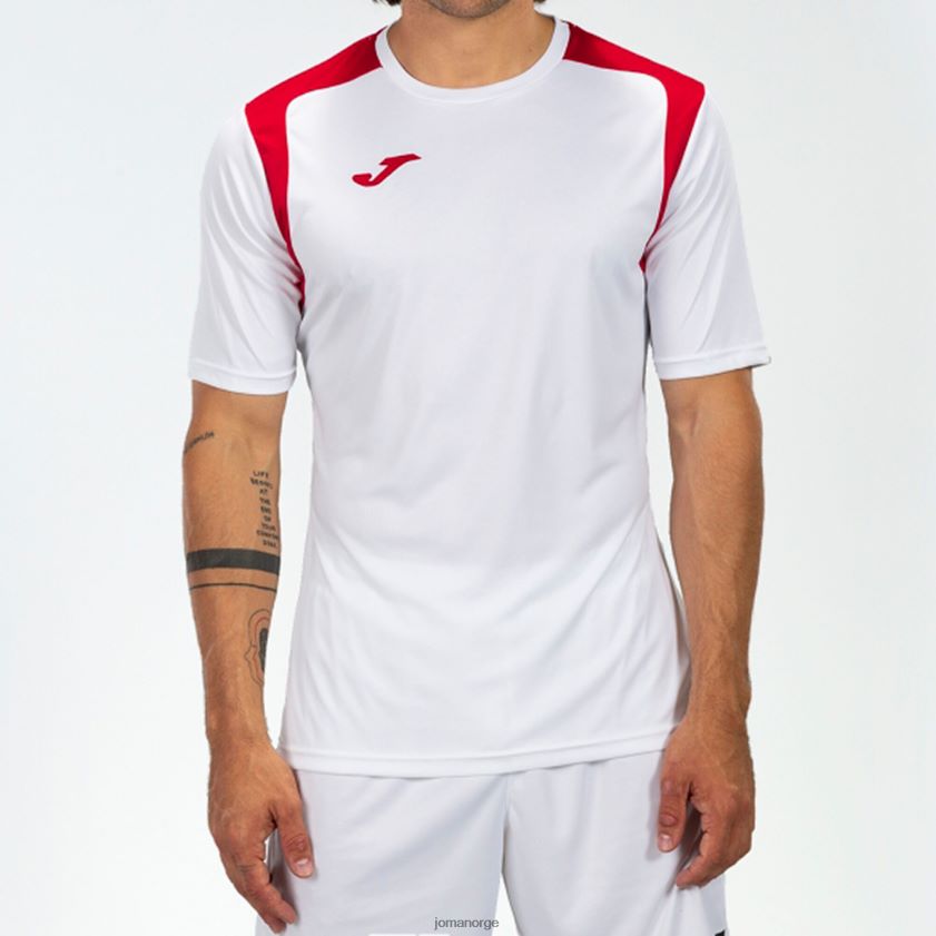 nei Joma skjorte kortermet mesterskap v hvit rød FBD0T0553 menn