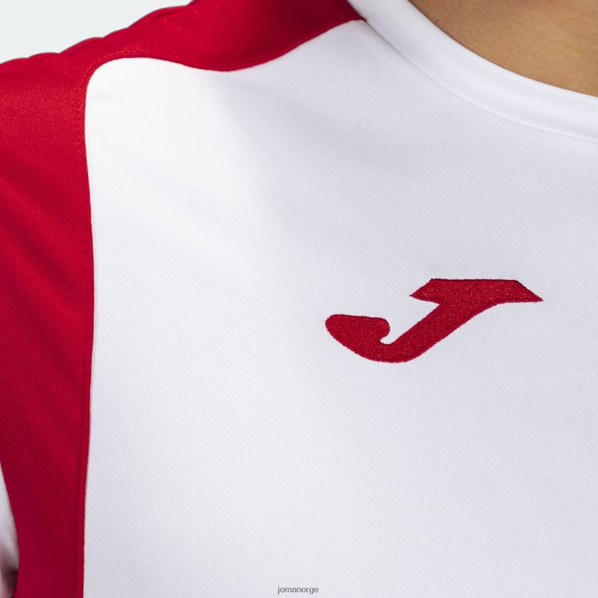 nei Joma skjorte kortermet mesterskap v hvit rød FBD0T0553 menn