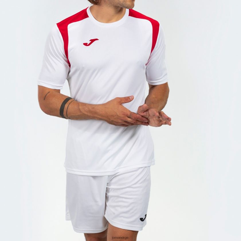 nei Joma skjorte kortermet mesterskap v hvit rød FBD0T0553 menn