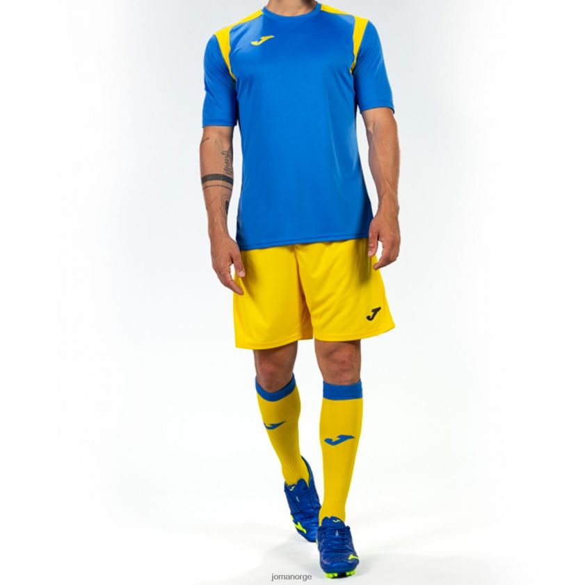 nei Joma skjorte kortermet mesterskap v kongeblå gul FBD0T03468 menn