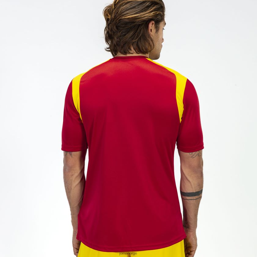 nei Joma skjorte kortermet mesterskap v rød gul FBD0T02948 menn