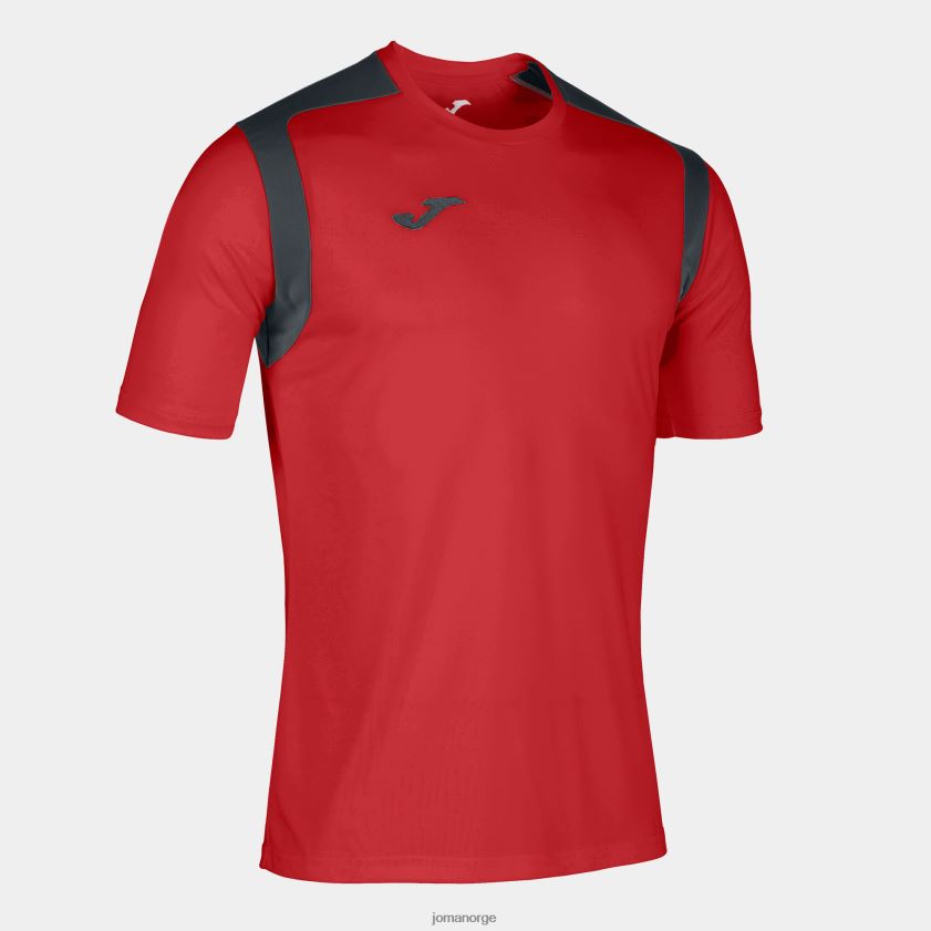 nei Joma skjorte kortermet mesterskap v rød svart FBD0T03212 menn