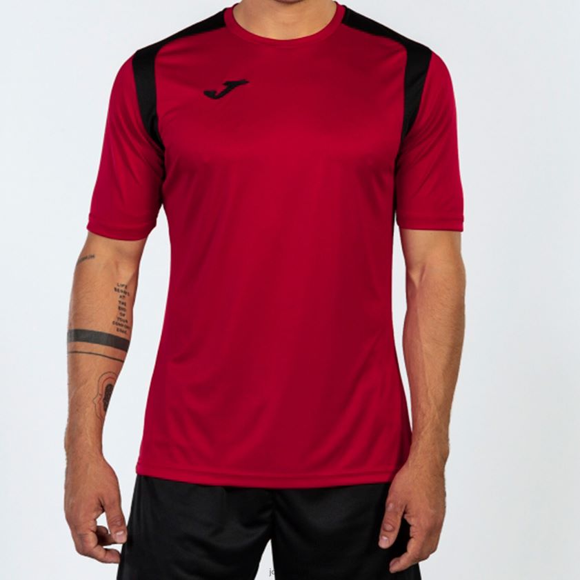 nei Joma skjorte kortermet mesterskap v rød svart FBD0T03212 menn