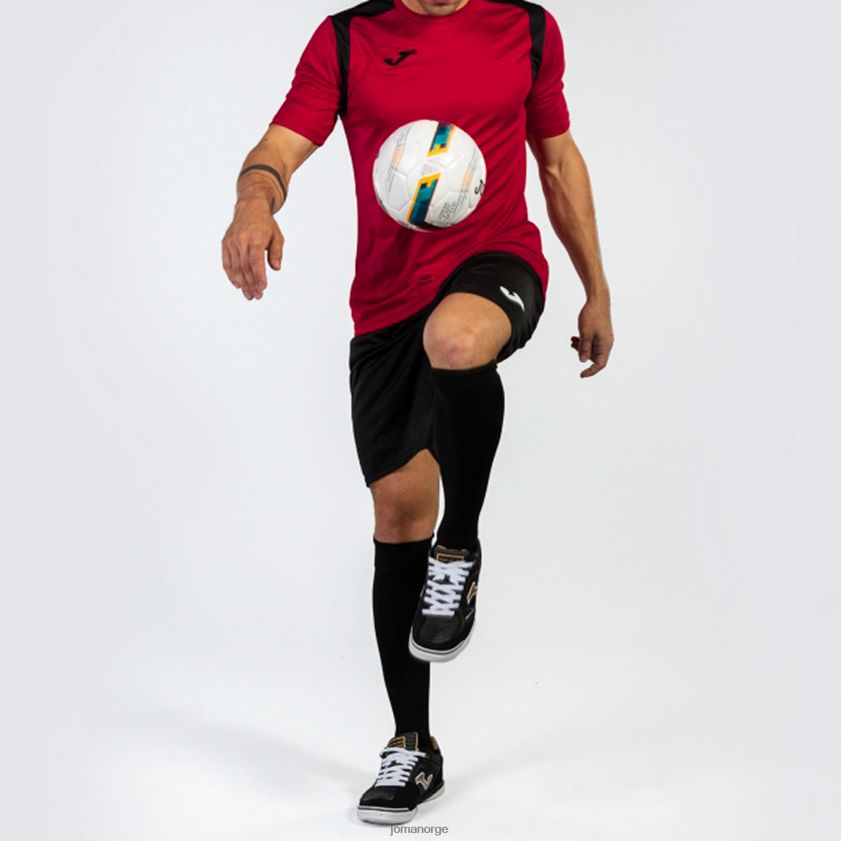 nei Joma skjorte kortermet mesterskap v rød svart FBD0T03212 menn