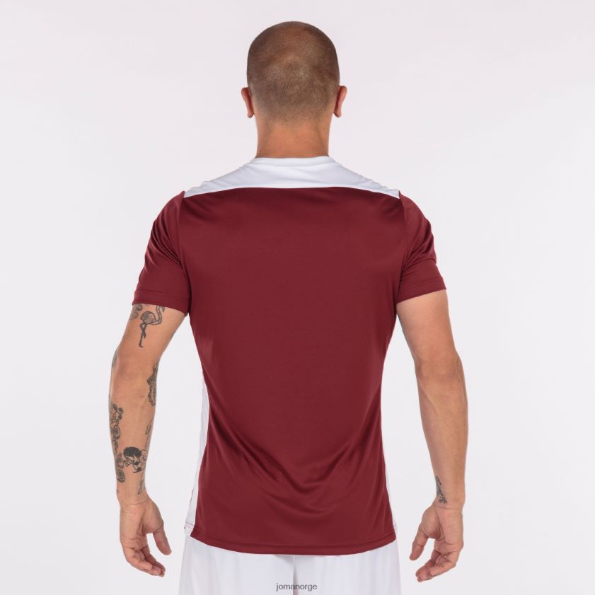nei Joma skjorte kortermet mesterskap vi burgunder hvit FBD0T03298 menn