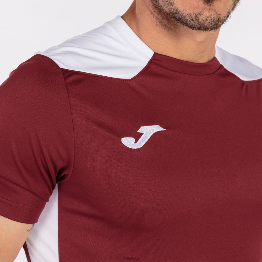 nei Joma skjorte kortermet mesterskap vi burgunder hvit FBD0T03298 menn
