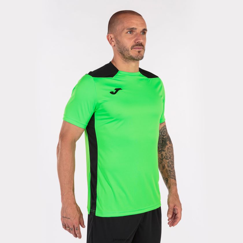 nei Joma skjorte kortermet mesterskap vi fluorescerende grønn svart FBD0T04516 menn
