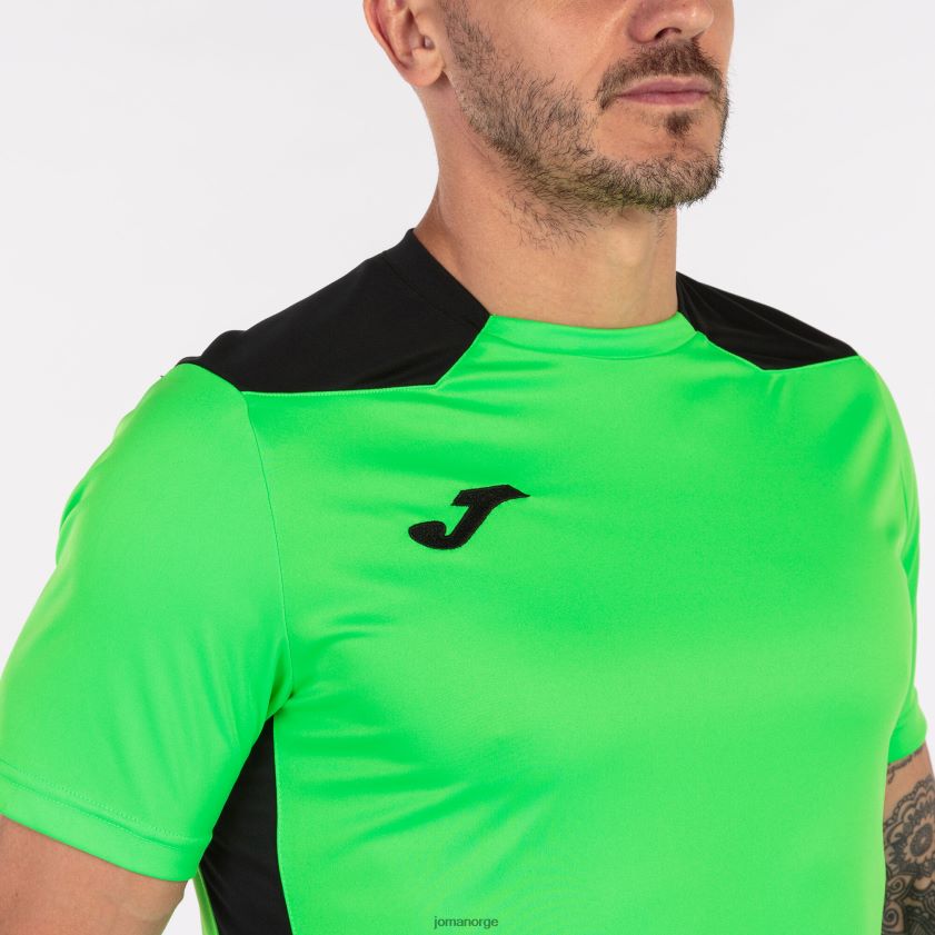 nei Joma skjorte kortermet mesterskap vi fluorescerende grønn svart FBD0T04516 menn