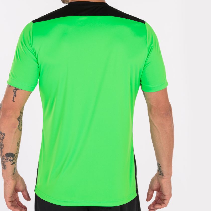 nei Joma skjorte kortermet mesterskap vi fluorescerende grønn svart FBD0T04516 menn