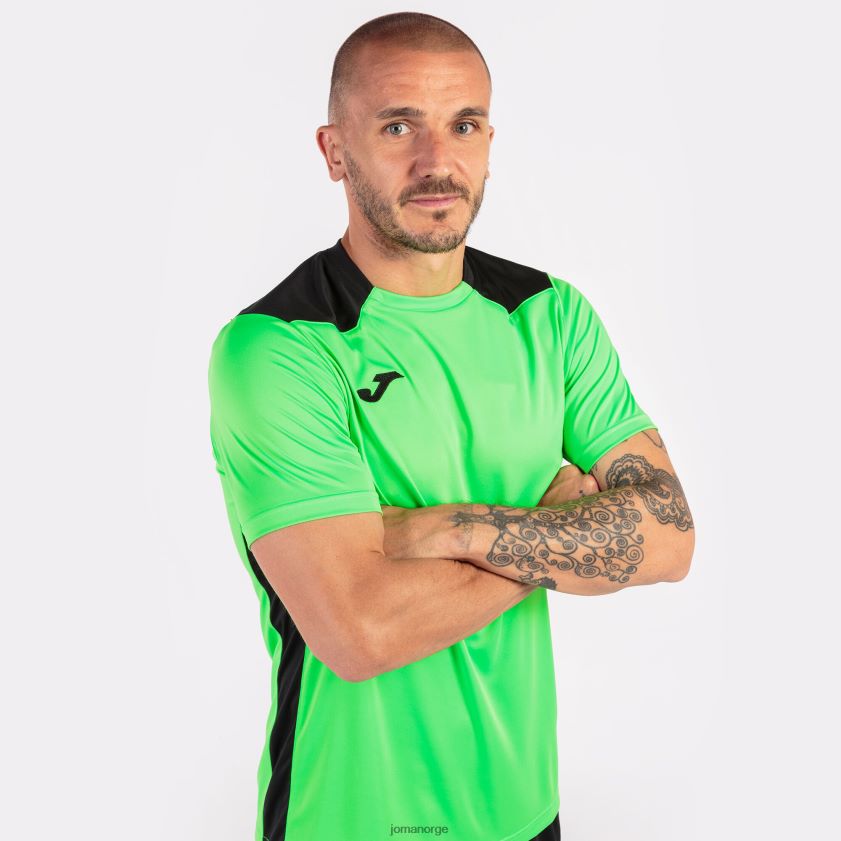 nei Joma skjorte kortermet mesterskap vi fluorescerende grønn svart FBD0T04516 menn