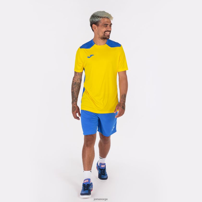 nei Joma skjorte kortermet mesterskap vi gul kongeblå FBD0T03097 menn
