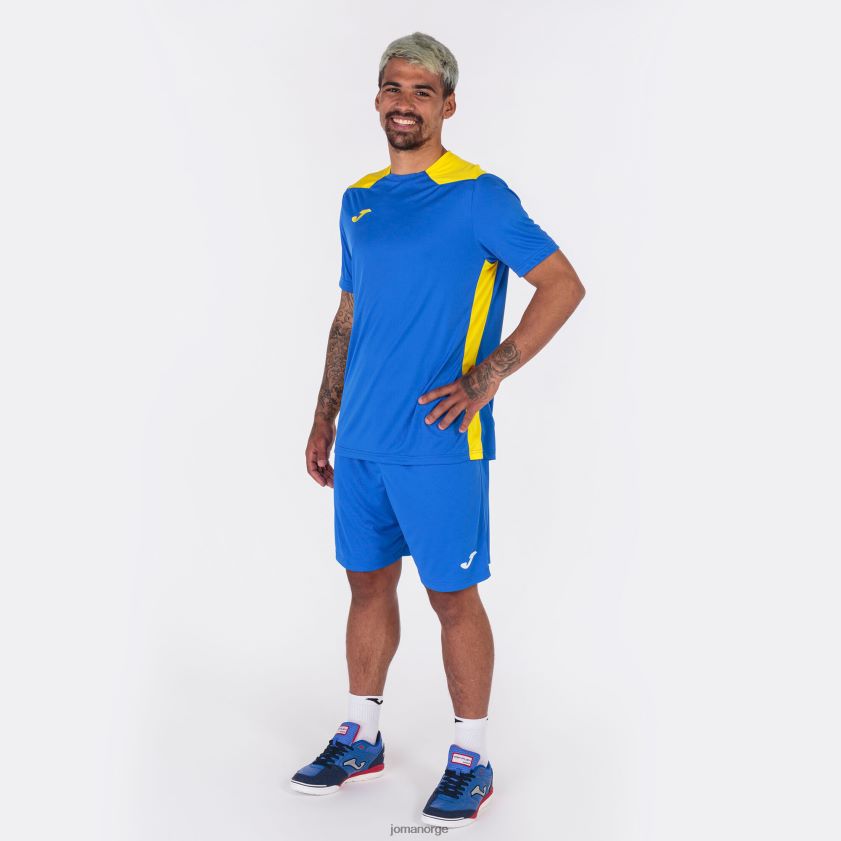 nei Joma skjorte kortermet mesterskap vi kongeblå gul FBD0T01412 menn