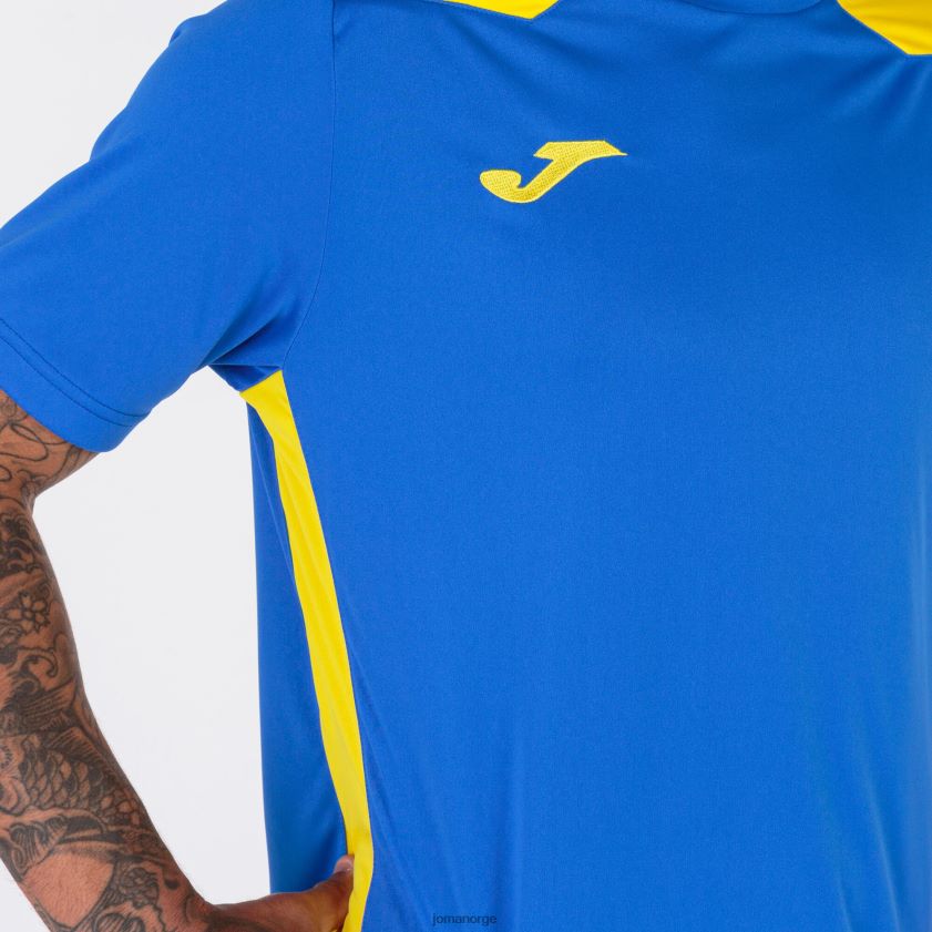 nei Joma skjorte kortermet mesterskap vi kongeblå gul FBD0T01412 menn