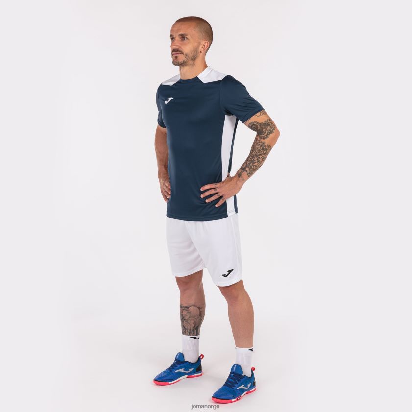 nei Joma skjorte kortermet mesterskap vi marineblå hvit FBD0T0735 menn