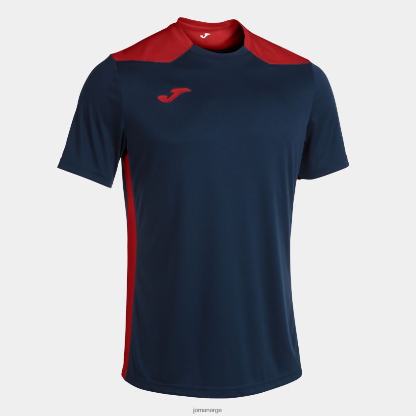 nei Joma skjorte kortermet mesterskap vi marineblå rød FBD0T03542 menn