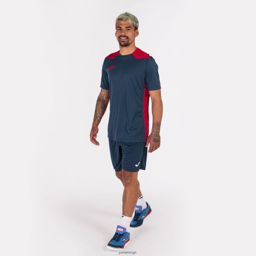nei Joma skjorte kortermet mesterskap vi marineblå rød FBD0T03542 menn