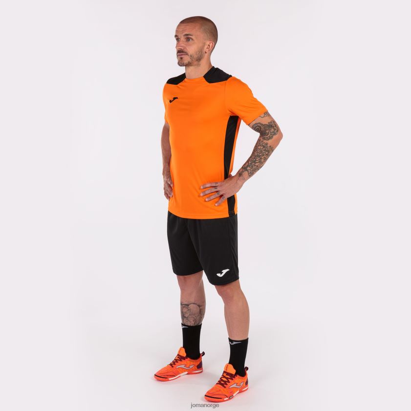 nei Joma skjorte kortermet mesterskap vi oransje svart FBD0T01475 menn
