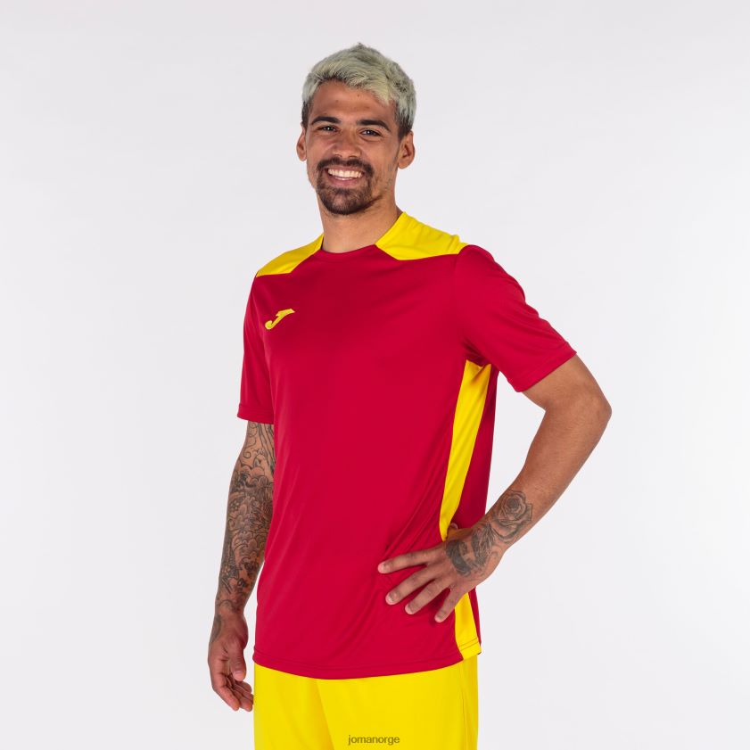 nei Joma skjorte kortermet mesterskap vi rød gul FBD0T03259 menn