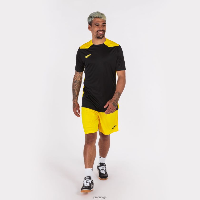 nei Joma skjorte kortermet mesterskap vi svart gul FBD0T03033 menn