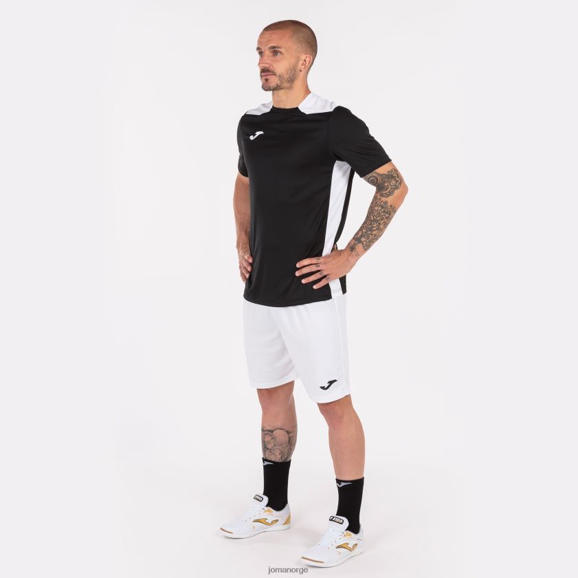 nei Joma skjorte kortermet mesterskap vi svart hvit FBD0T03121 menn