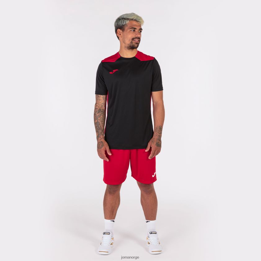 nei Joma skjorte kortermet mesterskap vi svart, rød FBD0T03352 menn