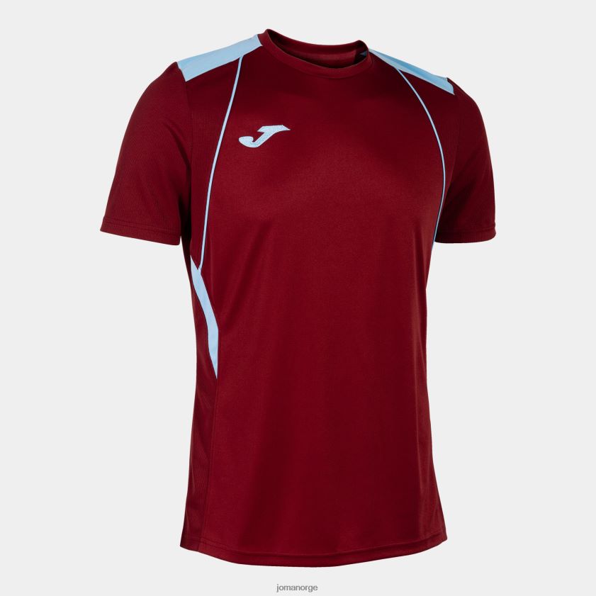 nei Joma skjorte kortermet mesterskap vii burgunder himmelblå FBD0T01085 menn