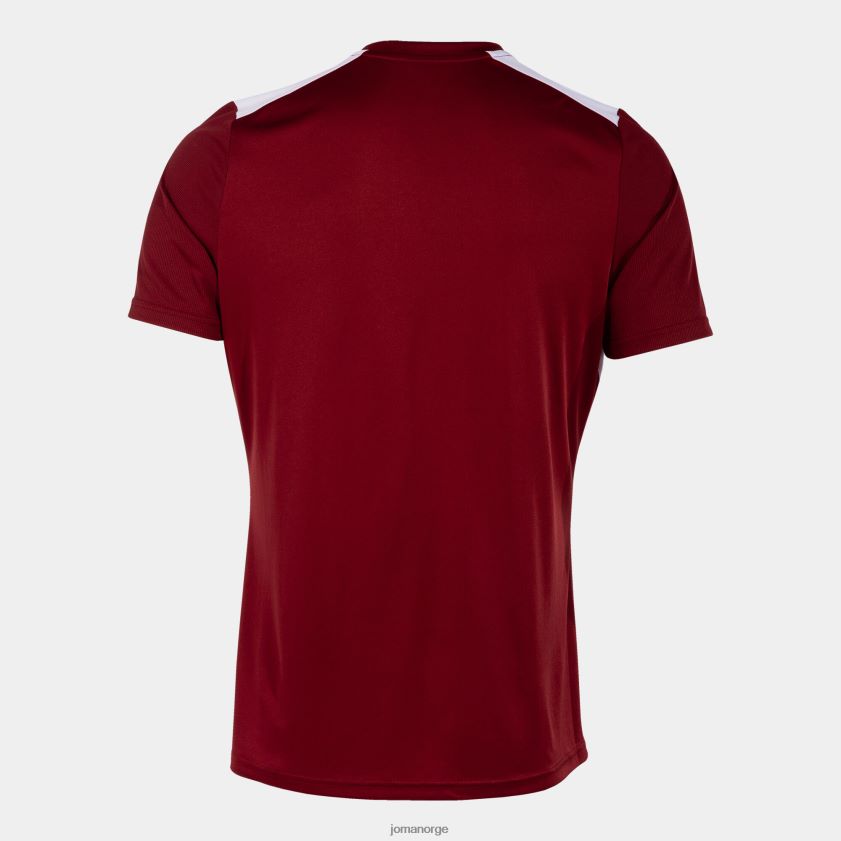 nei Joma skjorte kortermet mesterskap vii burgunder hvit FBD0T01131 menn