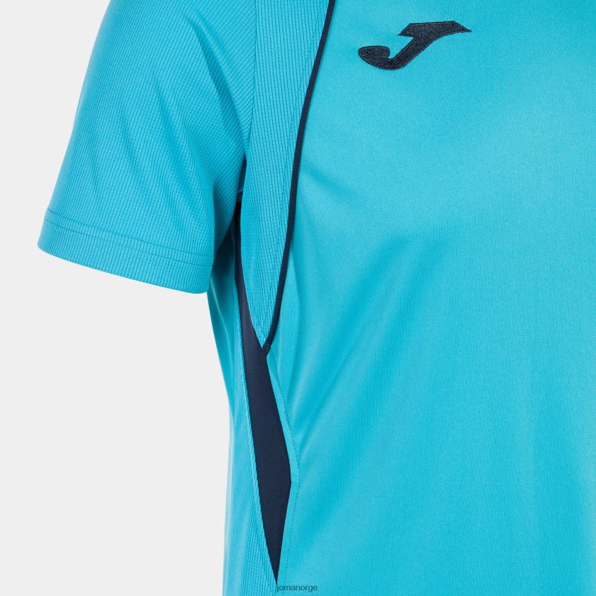 nei Joma skjorte kortermet mesterskap vii fluorescerende turkis marineblå FBD0T0646 menn