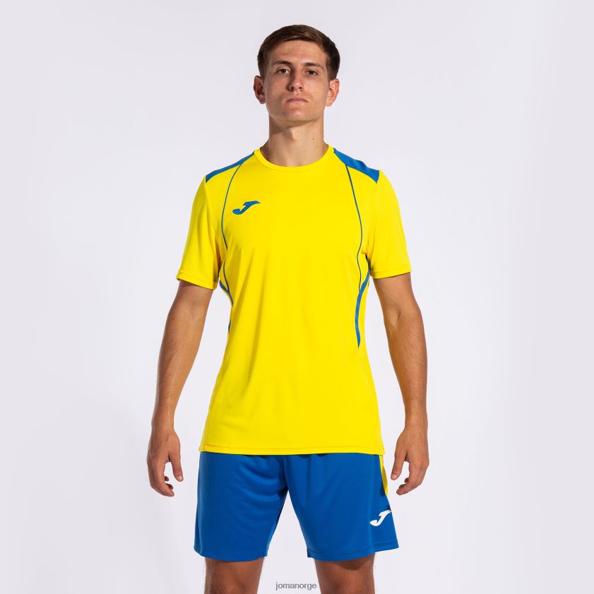 nei Joma skjorte kortermet mesterskap vii gul kongeblå FBD0T01124 menn