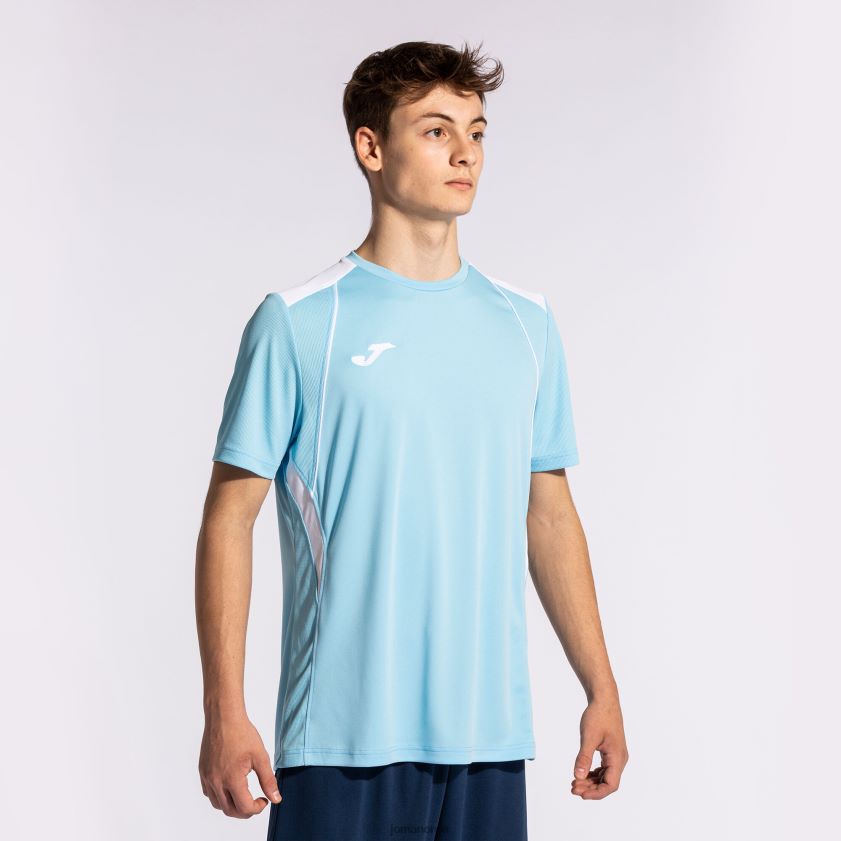 nei Joma skjorte kortermet mesterskap vii himmelblå hvit FBD0T01123 menn
