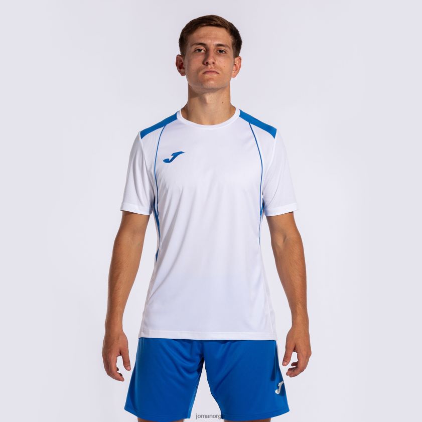 nei Joma skjorte kortermet mesterskap vii hvit kongeblå FBD0T02916 menn
